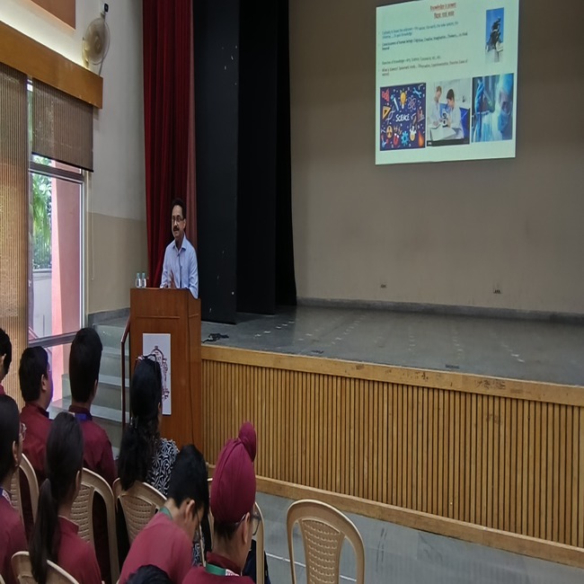 Classes 9,11 and 12 interact with a celebrated scientist during Science Week