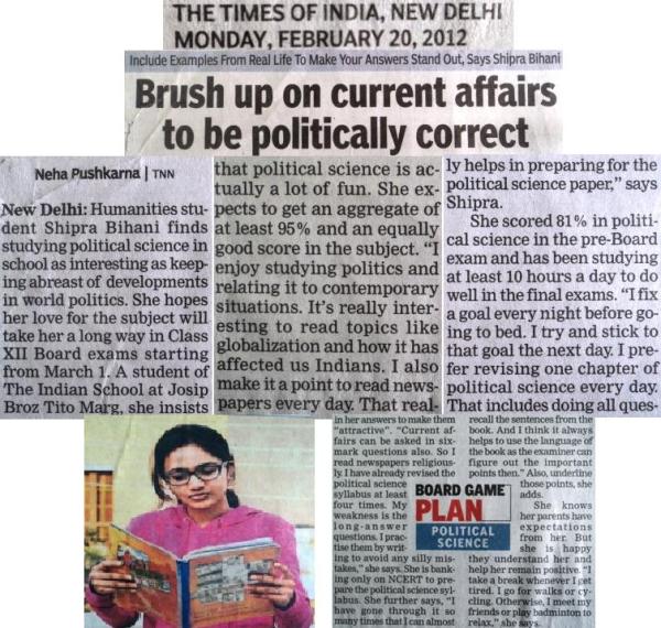THE TIMES OF INDIA, 20 FEBRUARY 2012