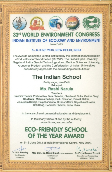 Eco-Friendly School of the Year Award