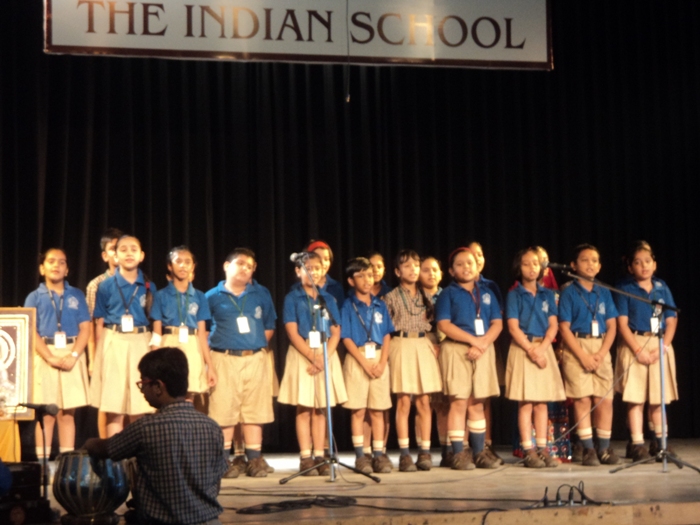 Inter- house patriotic songs' event, classes 4 and 5.