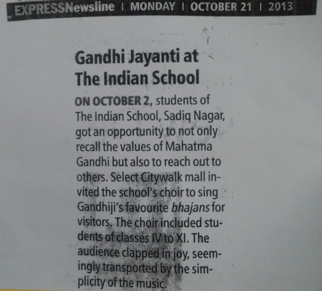 Indian Express, 21 October, 2013.