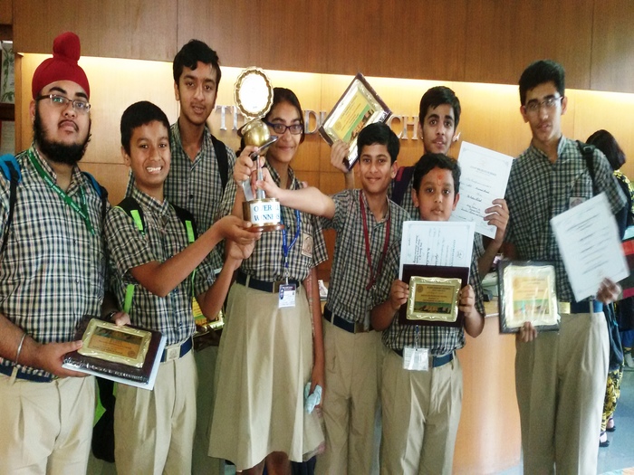 Rolling Trophy for us at Anveshan, an inter-school Science and Technology Competition.