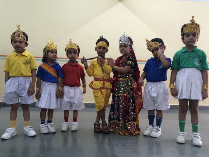 Special Assembly for Janamashtami by Pre-school.