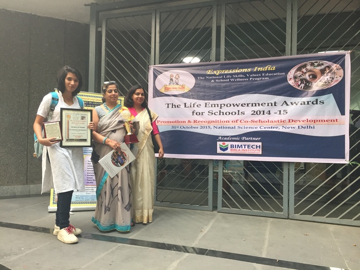 ' Life Empowerment Awards for Schools 2014-15' for the Promotion & Recognition of Co-Scholastic Development."