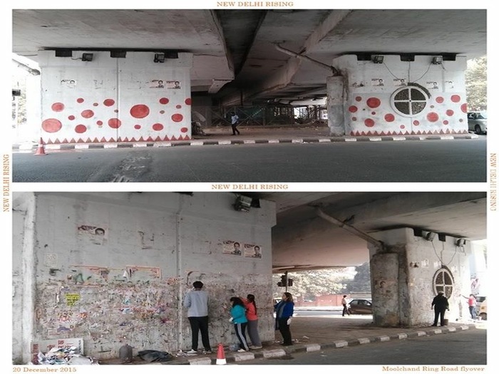 The Citizenship Programme gives space beneath the Moolchand Flyover a facelift