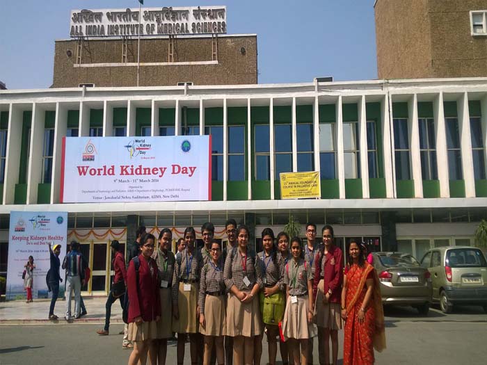 Biology students visit AIIMS on World Kidney Day