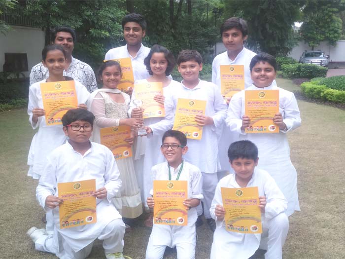 Honours at Sur Aradhana - an inter school devotional music competition