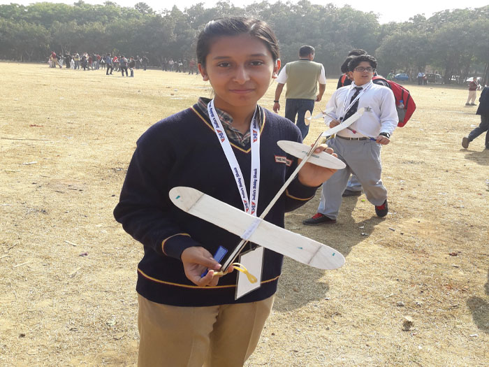 Top honours at Inter-school Aero-modelling Competition 2016 held at IIT-Delhi.