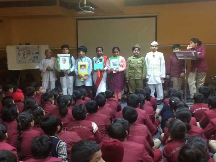 Special assembly on Freedom Fighters by class 4B.