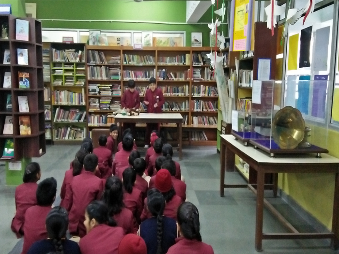 Story telling by students of class 5