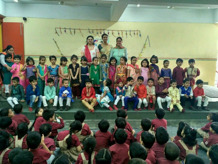 Special assembly for Raksha bandhan by Pre school Agena