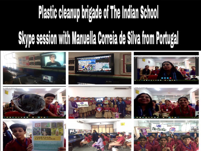 Video conference on Environment with a Portuguese teacher.