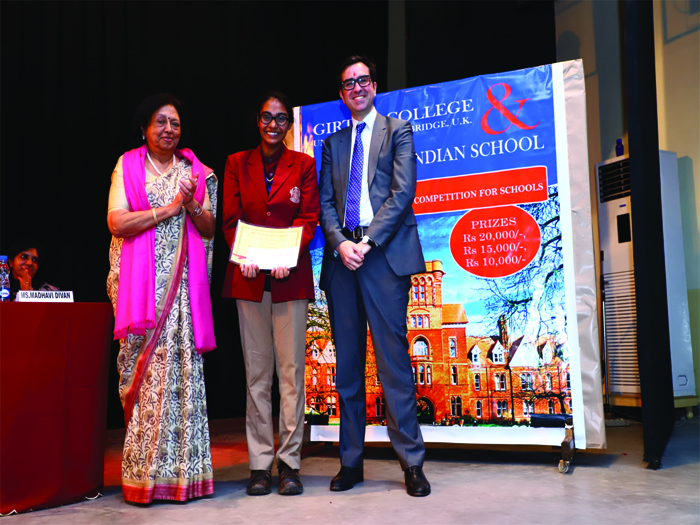 Girton College (Cambridge)- The Indian School Essay Writing Competition 2017 awards.