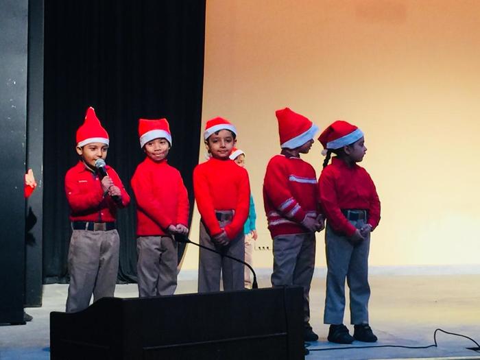 Christmas special assembly by class 1D