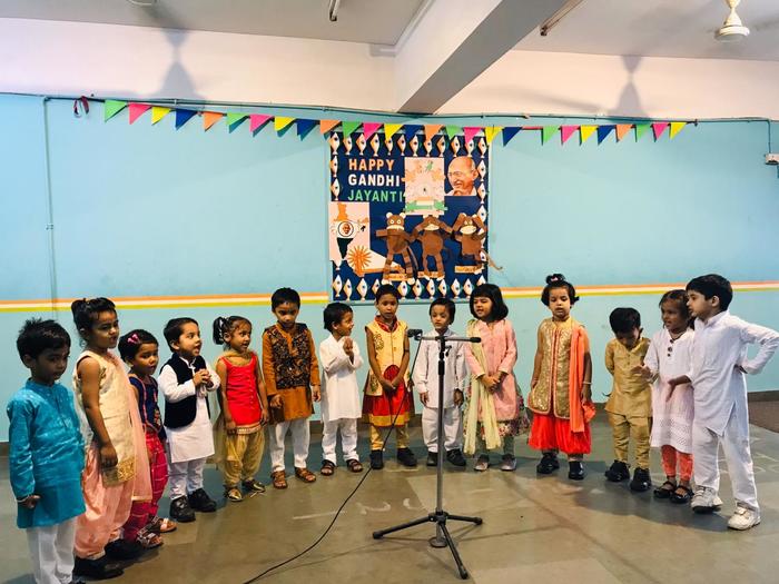 Special Assembly on Gandhi Jayanti by Pre School Agena