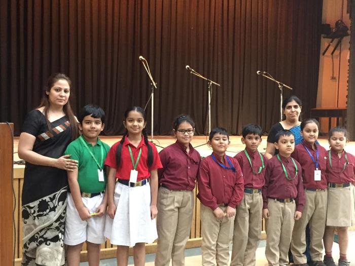 Inter house English and Hindi speaking competition for class 3 
