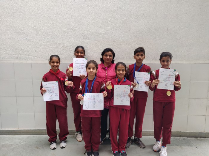 Top honours at inter school primary level athletic meet