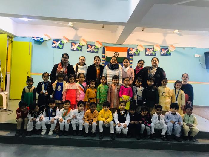 Special assembly on Republic Day by Pre school 