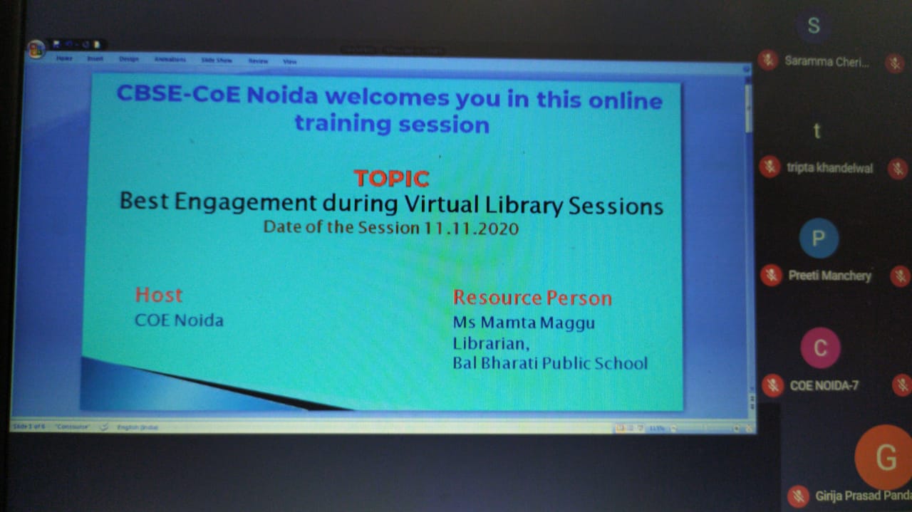 Webinar on Best Engagement during virtual Library Sessions