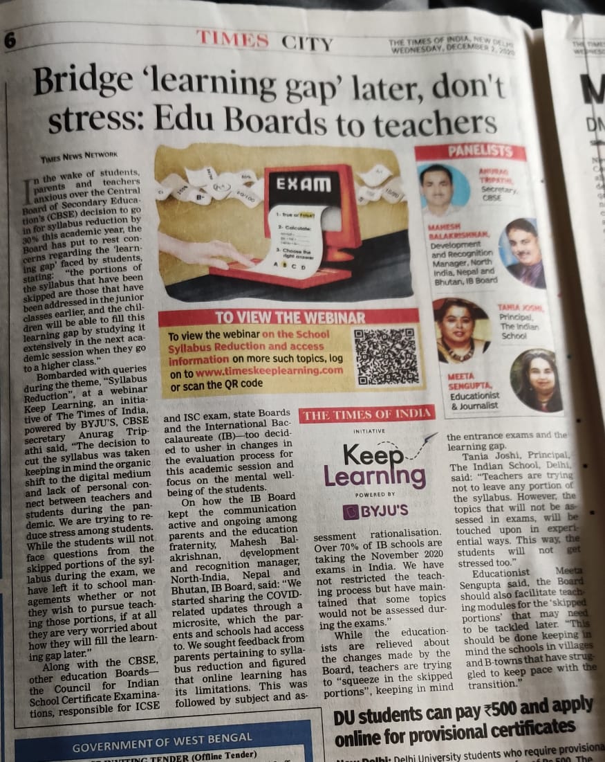 TIMES OF INDIA, WEDNESDAY, 02 DECEMBER 2020