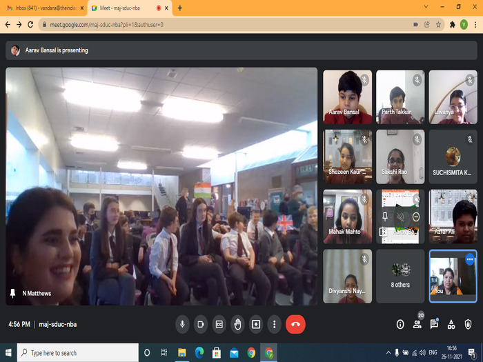Skype interaction with British peers on Reading and Writing for classes 6-8