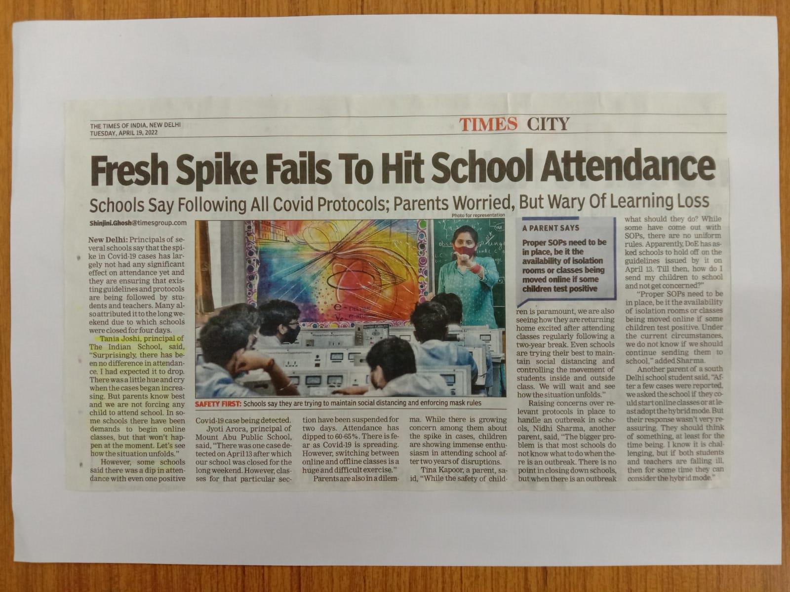 TIMES OF INDIA, TUESDAY,19 APRIL 2022