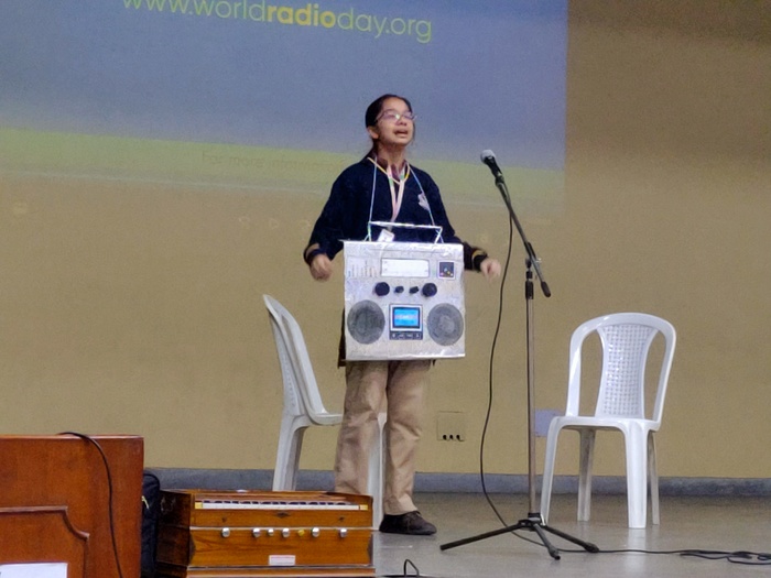 Special assembly on World Radio Day by class 6