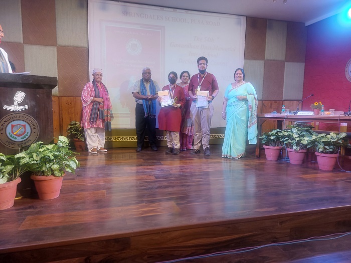 Honour at inter school Declamation competition